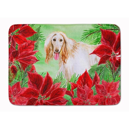 Carolines Treasures Afghan Hound Poinsettas Machine Washable Memory Foam Mat CK1350RUG